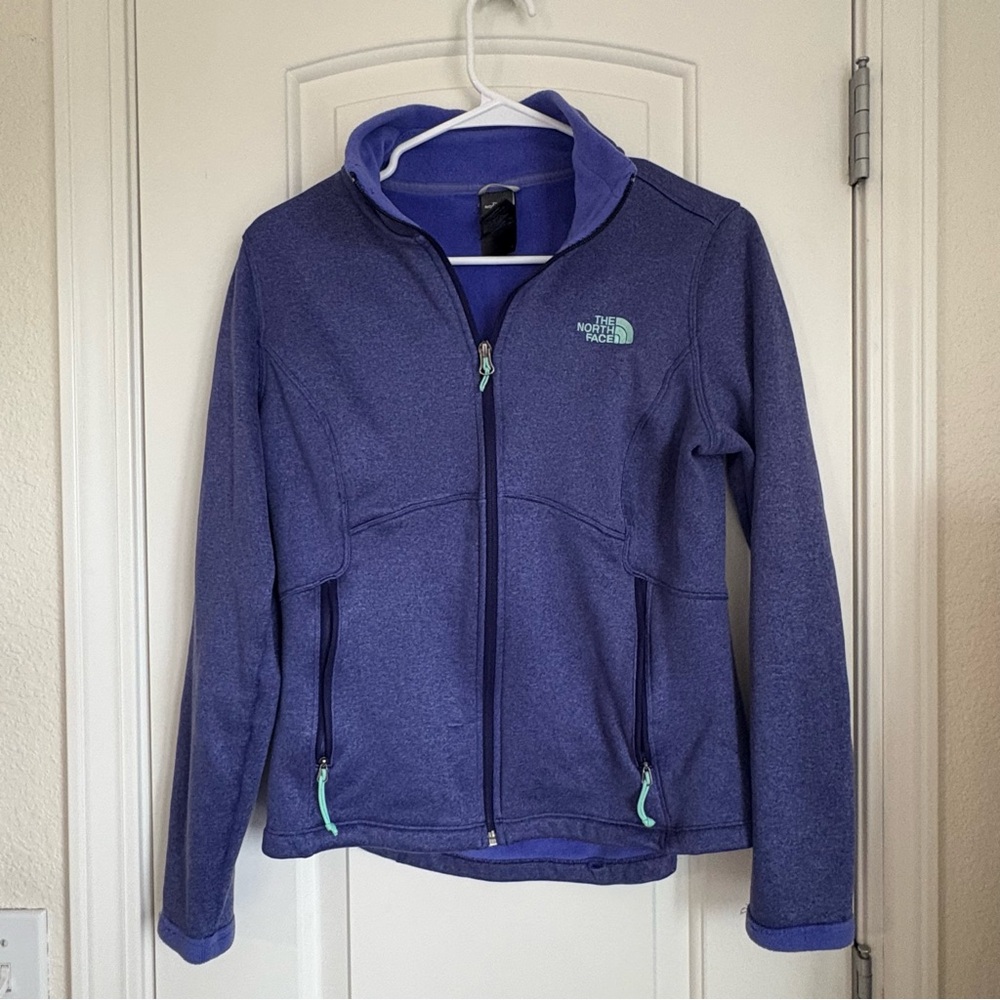 The North Face Women’s Agave Full Zip Heathered Purple Aqua Jacket - M